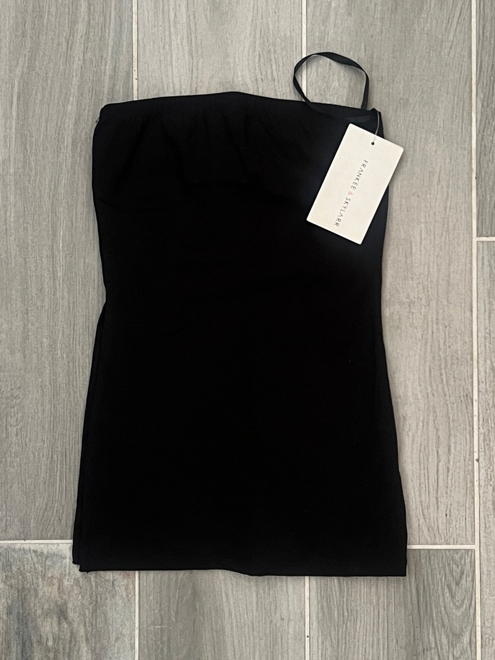 Frame Denim Strapless Black Mini Dress